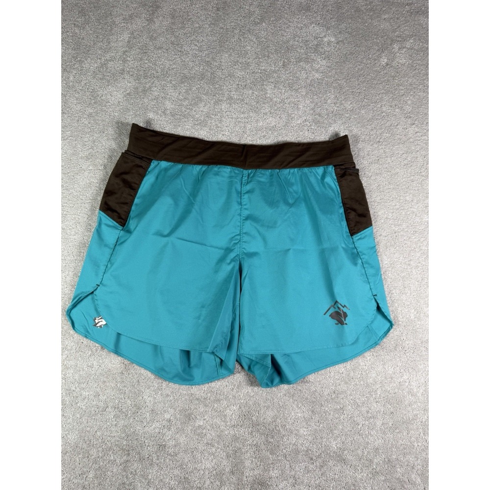 Rabbit FKT 2.0 Shorts Men L* Blue Brown Colorblock Unlined Running Drawstring 5"